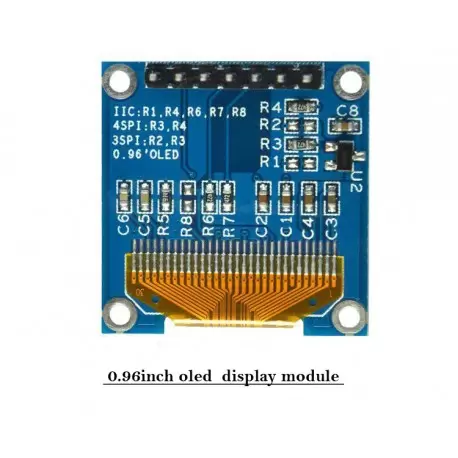 oled 0.96 inch OLED display module 128x64 ssd1306 IIC SPI /Yellow&Blue -کویرالکترونیک oled 0.96 inch OLED display module 128x64 ssd1306 IIC SPI /Yellow&Blue -کویرالکترونیک