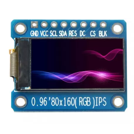 ماژول 0.96 اینچ 0.96inch LCD display Module, IPS, 160x80, SPI interface, ST7735 - کویرالکترونیک ماژول 0.96 اینچ 0.96inch LCD display Module, IPS, 160x80, SPI interface, ST7735 - کویرالکترونیک