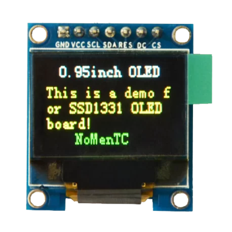 OLED HD 0.95 inch OLED Display Color Module 96x64 SPI / SSD1331 / 65536 colors -کویر الکترونیک OLED HD 0.95 inch OLED Display Color Module 96x64 SPI / SSD1331 / 65536 colors -کویر الکترونیک