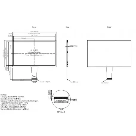 السیدی 10.1 اینچ 1024*600 -کویرالکترونیک السیدی 10.1 اینچ 1024*600 -کویرالکترونیک