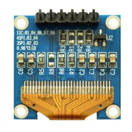 OLED 0.96 inch Yellow&Blue IIC SPI با درایور ssd1306- کویرالکترونیک OLED 0.96 inch Yellow&Blue IIC SPI با درایور ssd1306- کویرالکترونیک