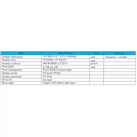 السیدی 4.3 اینچ بدون تاچ 480x272 - TFT LCD 4.3 inch Without Touch -GN043C4024-01   - روشنایی بالا گرید +A السیدی 4.3 اینچ بدون تاچ 480x272 - TFT LCD 4.3 inch Without Touch -GN043C4024-01   - روشنایی بالا گرید +A
