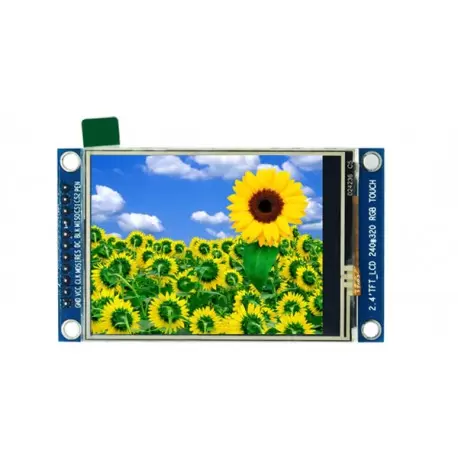 ماژول 2.4 اینچ با تاچ 2.4inch LCD display Module, 240x320 SPI- ILI9341 - کویرالکترونیک ماژول 2.4 اینچ با تاچ 2.4inch LCD display Module, 240x320 SPI- ILI9341 - کویرالکترونیک