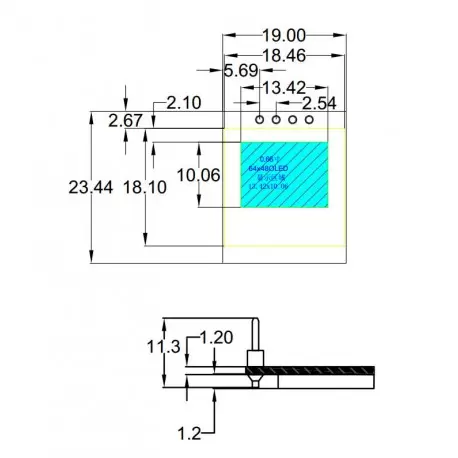 OLED 0.66 inch OLED Module White 64x48 IIC / SSD1306 -کویر الکترونیک OLED 0.66 inch OLED Module White 64x48 IIC / SSD1306 -کویر الکترونیک