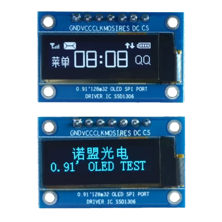 OLED 0.91 inch OLED Module White 128x32 SPI / SSD1306 -کویر الکترونیک OLED 0.91 inch OLED Module White 128x32 SPI / SSD1306 -کویر الکترونیک