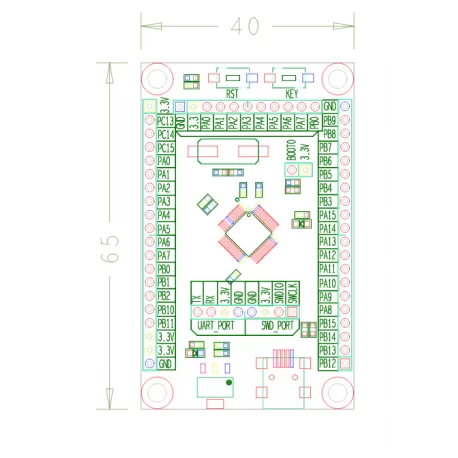 برد STM8S103K3T6C core board کویرالکترونیک برد STM8S103K3T6C core board کویرالکترونیک