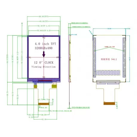 السیدی 4.0 اینچ TFT LCD 4 inch - 320x480 With Touch - 3Line-SPI/4 Line-SPI/8bit/16bit interface ST7796S - کویرالکترونیک السیدی 4.0 اینچ TFT LCD 4 inch - 320x480 With Touch - 3Line-SPI/4 Line-SPI/8bit/16bit interface ST7796S - کویرالکترونیک