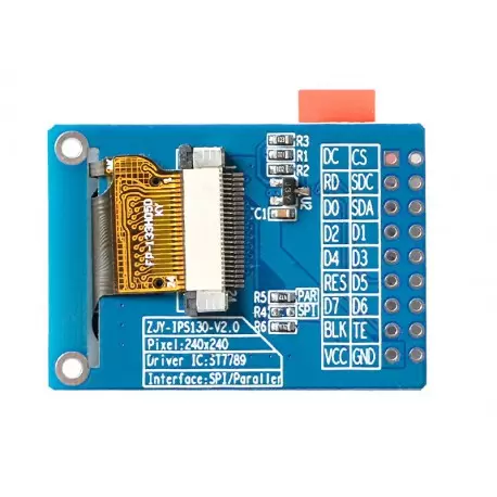 ماژول 1.3 اینچ 1.3inch LCD display Module HD Screen, 240x240 - Parallel / SPI - ST7789 - کویر الکترونیک ماژول 1.3 اینچ 1.3inch LCD display Module HD Screen, 240x240 - Parallel / SPI - ST7789 - کویر الکترونیک