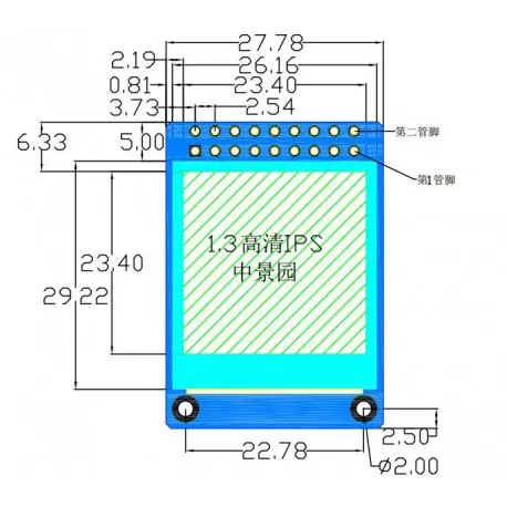 ماژول 1.3 اینچ 1.3inch LCD display Module HD Screen, 240x240 - Parallel / SPI - ST7789 - کویر الکترونیک ماژول 1.3 اینچ 1.3inch LCD display Module HD Screen, 240x240 - Parallel / SPI - ST7789 - کویر الکترونیک