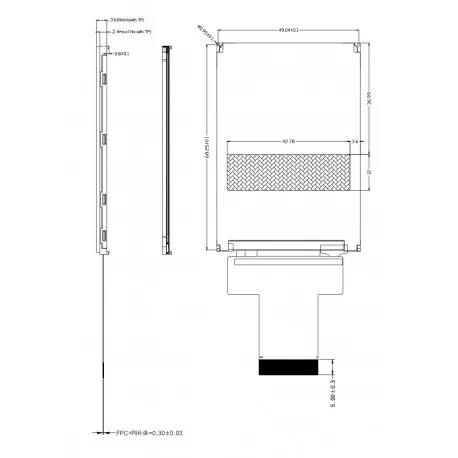 السیدی 2.8 اینچ بدون تاچ TFT LCD 2.8 inch without touch - 240x320 - SPI / Parallel - ILI9341 السیدی 2.8 اینچ بدون تاچ TFT LCD 2.8 inch without touch - 240x320 - SPI / Parallel - ILI9341