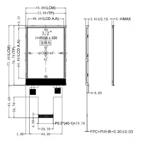 السیدی 3.2 اینچ بدون تاچ TFT LCD 3.2 inch without touch - 240x320 - SPI / Parallel - ILI9341- کویر الکترونیک السیدی 3.2 اینچ بدون تاچ TFT LCD 3.2 inch without touch - 240x320 - SPI / Parallel - ILI9341- کویر الکترونیک