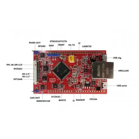 برد کاربردی و حرفه ای STM32F107VC-LAN-V2 - کویرالکترونیک برد کاربردی و حرفه ای STM32F107VC-LAN-V2 - کویرالکترونیک