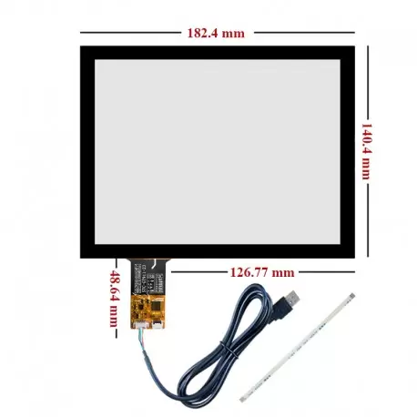 تاچ خازنی 8.0 اینچ با درایور GT911 قابلیت اتصال با 6 پین I2C و USB مدل STC-080119-2 - کویر الکترونیک تاچ خازنی 8.0 اینچ با درایور GT911 قابلیت اتصال با 6 پین I2C و USB مدل STC-080119-2 - کویر الکترونیک