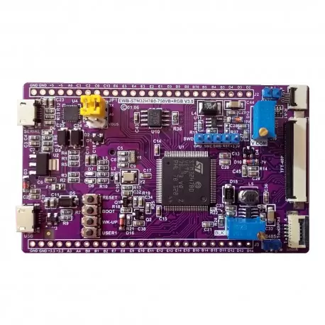 برد کاربردی و حرفه ای EWB-STM32H7B0 v3.0 (جدید) ساپورت السیدی های 40 و 50 پین - کویر الکترونیک برد کاربردی و حرفه ای EWB-STM32H7B0 v3.0 (جدید) ساپورت السیدی های 40 و 50 پین - کویر الکترونیک