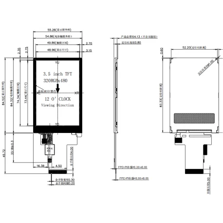 TN 3.5-inch TFT LCD+capacitive Touch ILI9488 TN 3.5-inch TFT LCD+capacitive Touch ILI9488