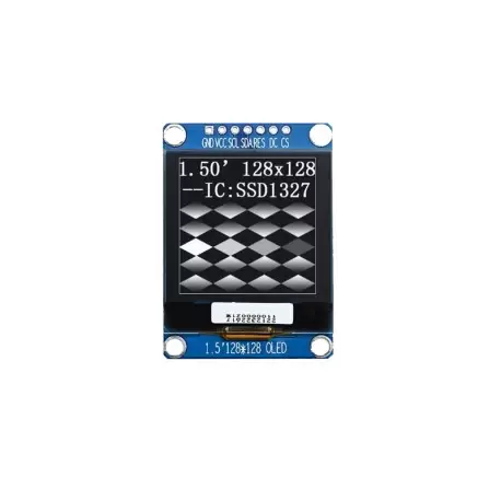 OLED 1.50 inch OLED Module white 128x128 spi -iic /ssd1327-کویر الکترونیک OLED 1.50 inch OLED Module white 128x128 spi -iic /ssd1327-کویر الکترونیک