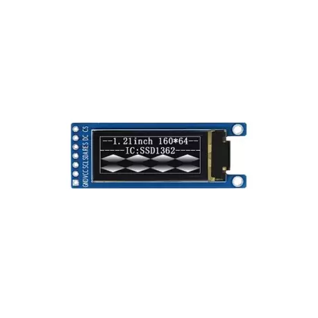 OLED 1.21 inch OLED Module 160x64 4- spi / ssd 1362-کویر الکترونیک OLED 1.21 inch OLED Module 160x64 4- spi / ssd 1362-کویر الکترونیک