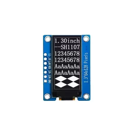 OLED 1.30 inch OLED Module 64x128 spi -iic /sh1107-کویر الکترونیک OLED 1.30 inch OLED Module 64x128 spi -iic /sh1107-کویر الکترونیک